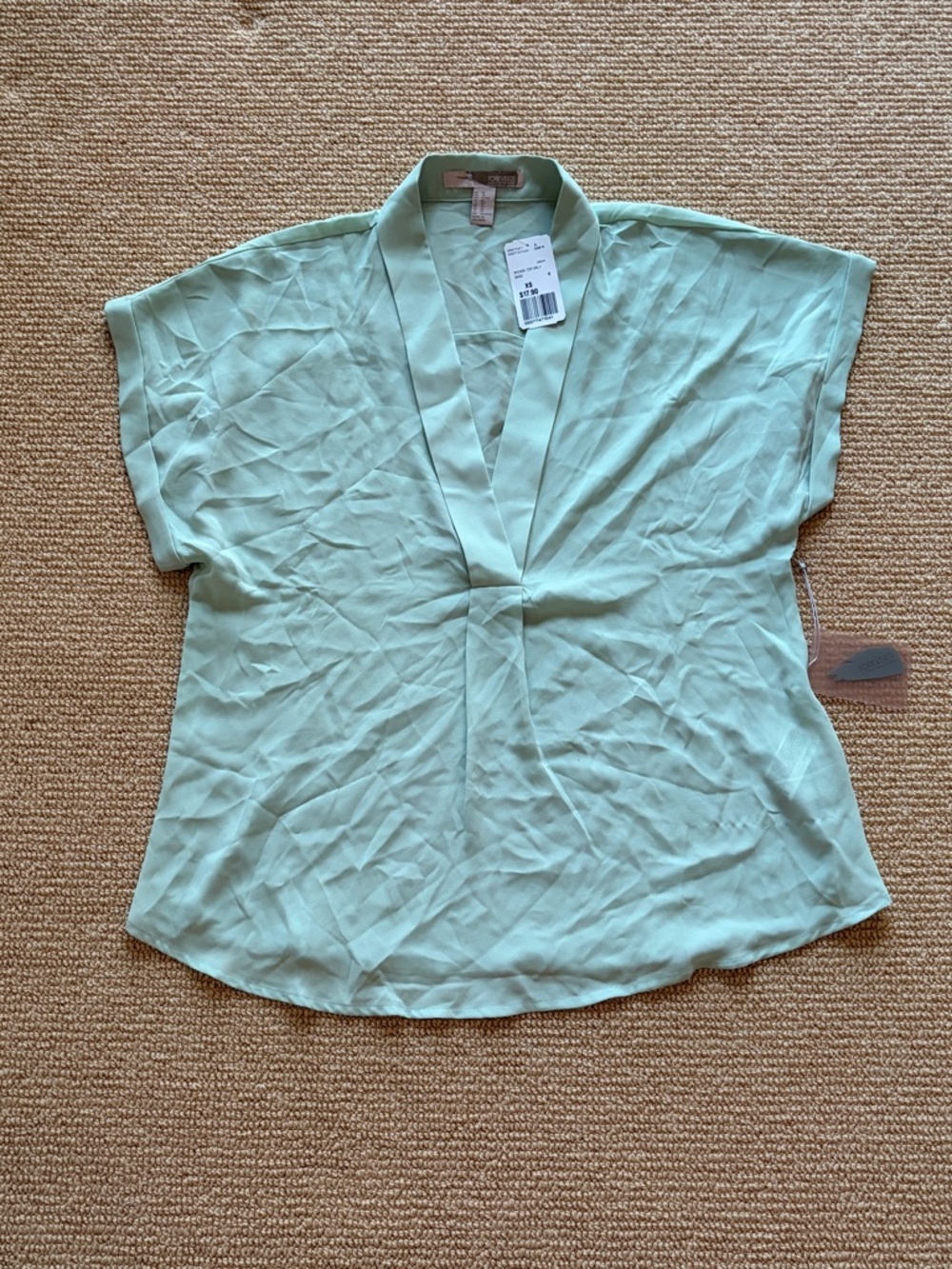 Women's Forever 21 Contemporary Sage Woven Sleeveless Top, Size XS NWT
